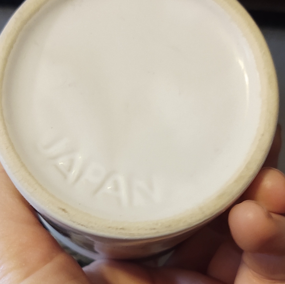 Coffee Tea Mug Vintage Japan Floral Flower Basket Glazed ceramic cup - Picture 5 of 6